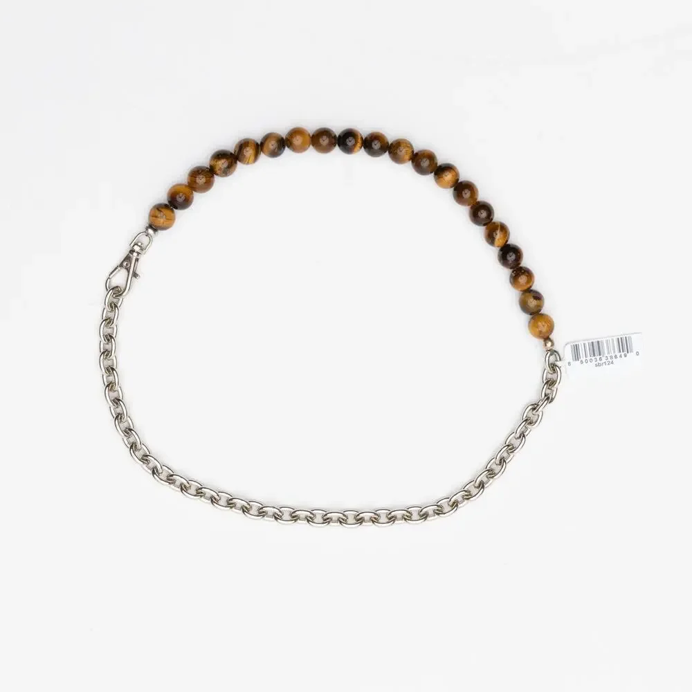 THE MONOTYPE - The Duncan Tiger s Eye Beaded Bracelet brown/silver
